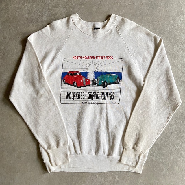 1980s  SCREEN STARS Vintage Car Sweat  L  Made in USA
