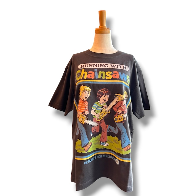”UNISEX”Steven Rhodes-TShirts〖Running with Cainsaw〗スティーブンローズ