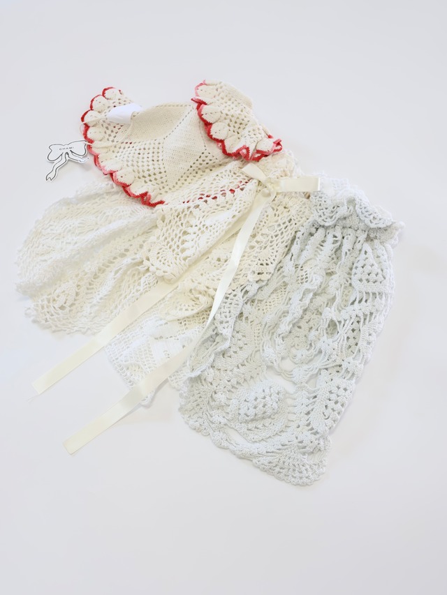 vintage crochet wrap skirt