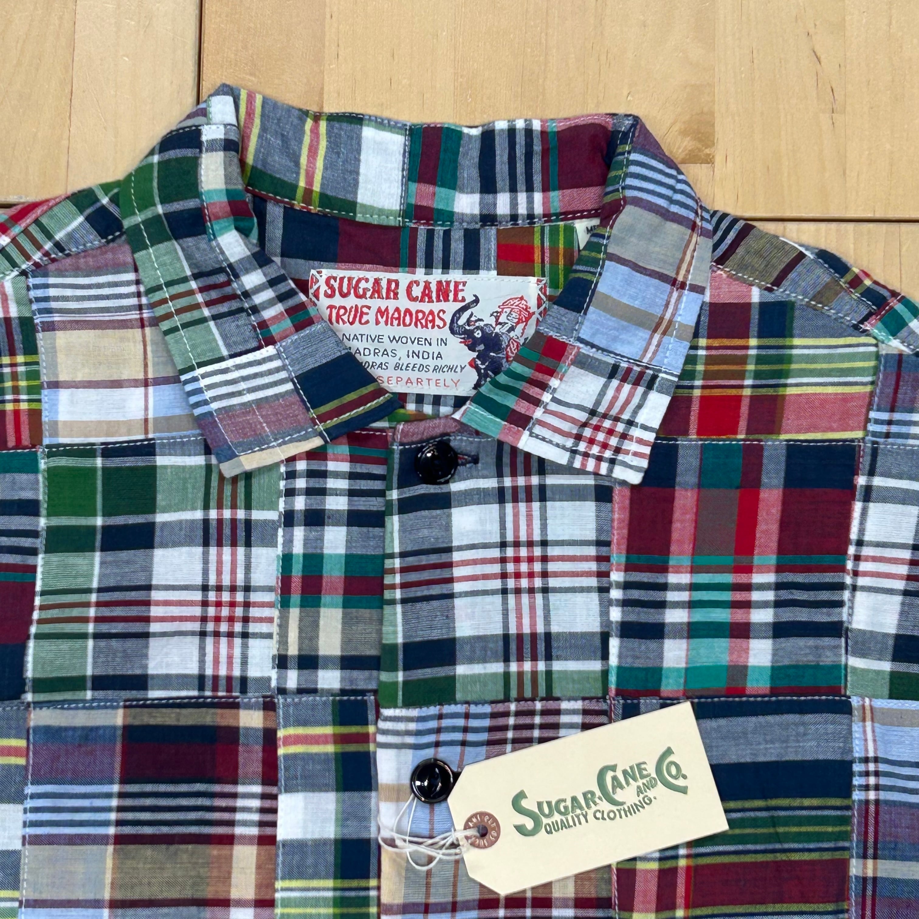 SUGAR CANE】 【品番:SC39739-165(RED)】 「MADRAS CHECK PATCHWORK
