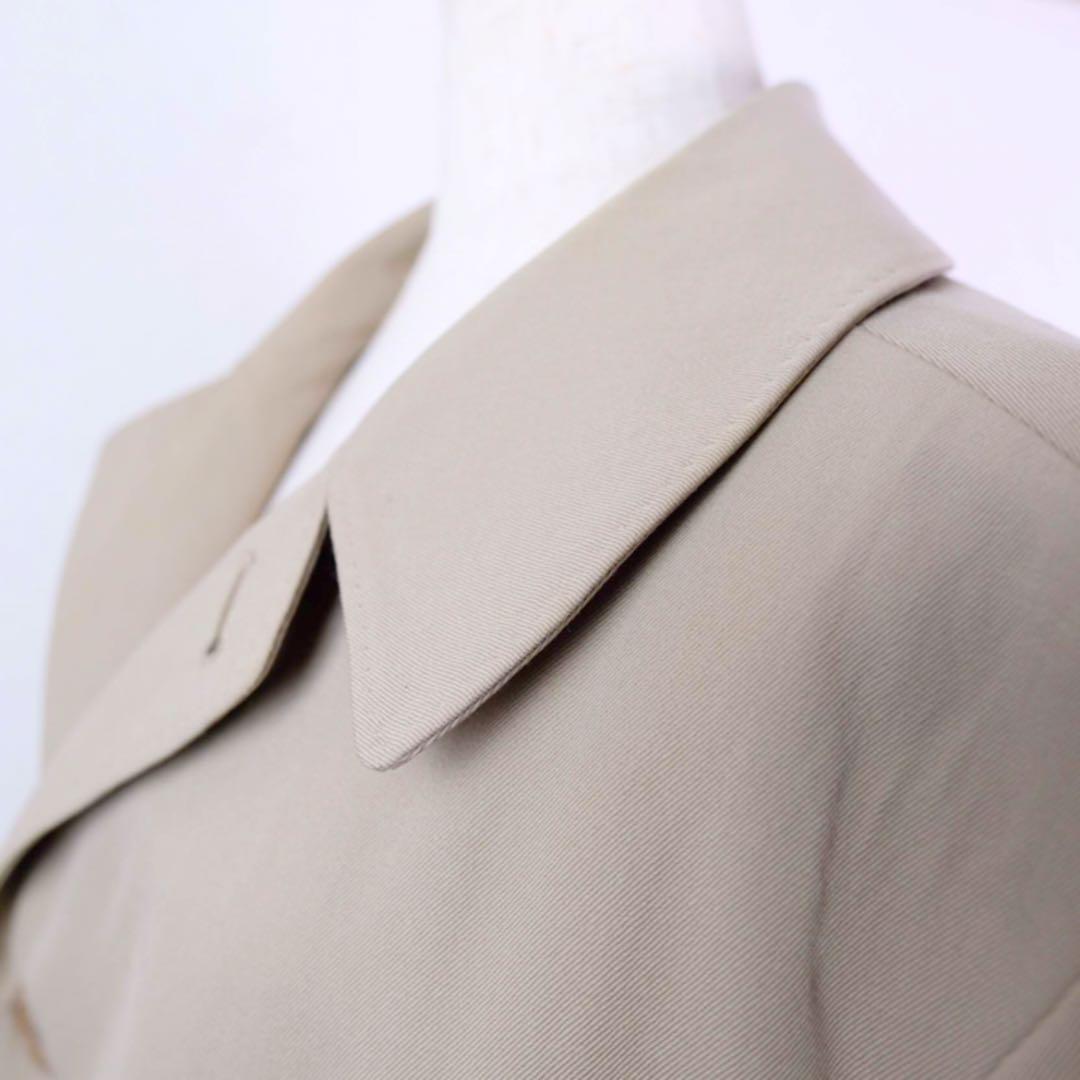 レア　70s アクアスキュータム　ウールギャバジン　ステンカラーコート　ベージュ | Rico clothing powered by BASE