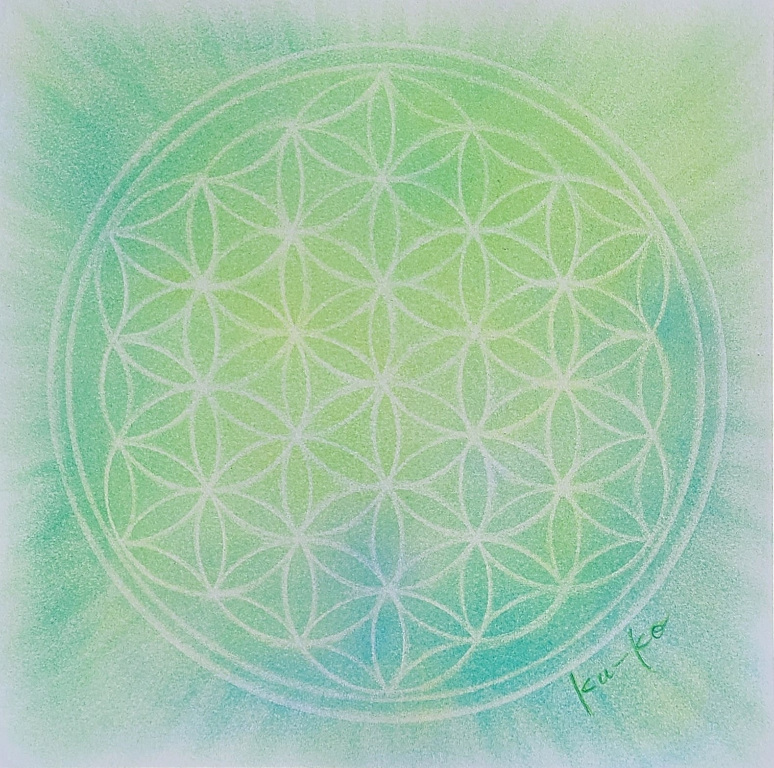 原画】フラワーオブライフ～叡～ | ku-ko ripple