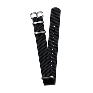 NYLON NATO TYPE WATCH STRAP /  Black Color strap