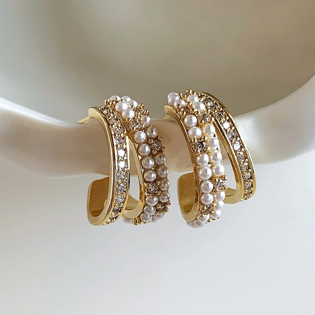Double hoop pierce　B617