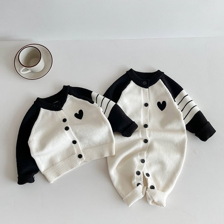 【BABY】秋新作 ニットオールインワン カーディガン