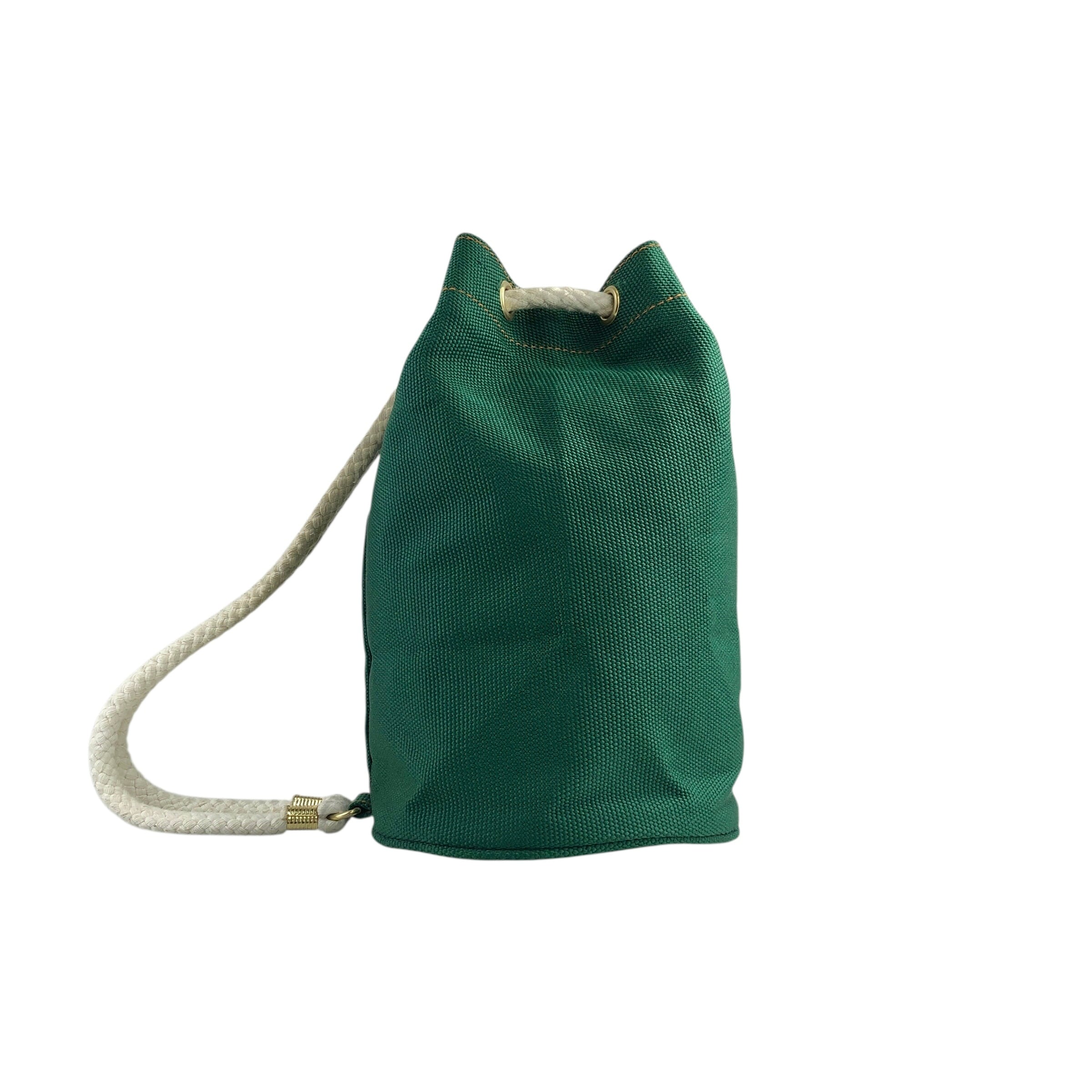 HERMES エルメス ショルダーバッグ グリーン キャンバス 巾着 vintage