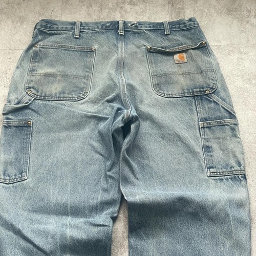 メキシコ製 デニム ダブルニー Carhartt B07 DNM 36×32 詳細写真15