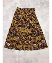 scarf pattern flare skirt-4290-8