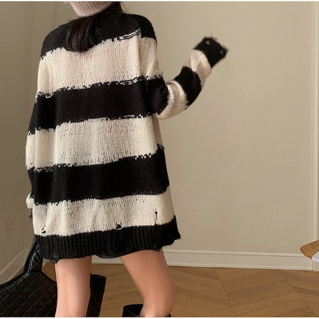 big border knit 10042