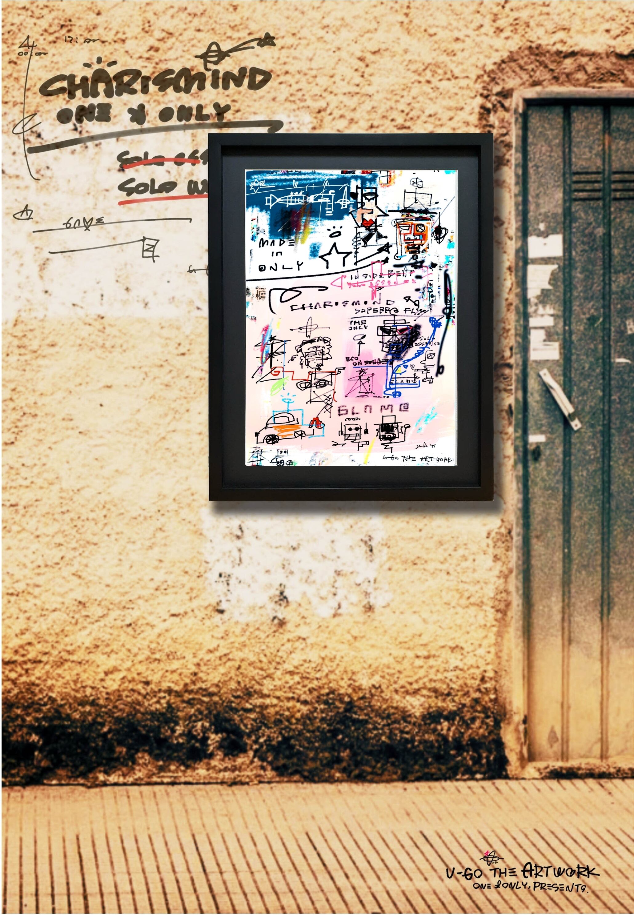 A3ﾌﾚｰﾑ込み「U-GO THE ARTWORK」ｸﾞﾗﾌｨﾃｨ 絵画 | U-GO THE ARTWORK