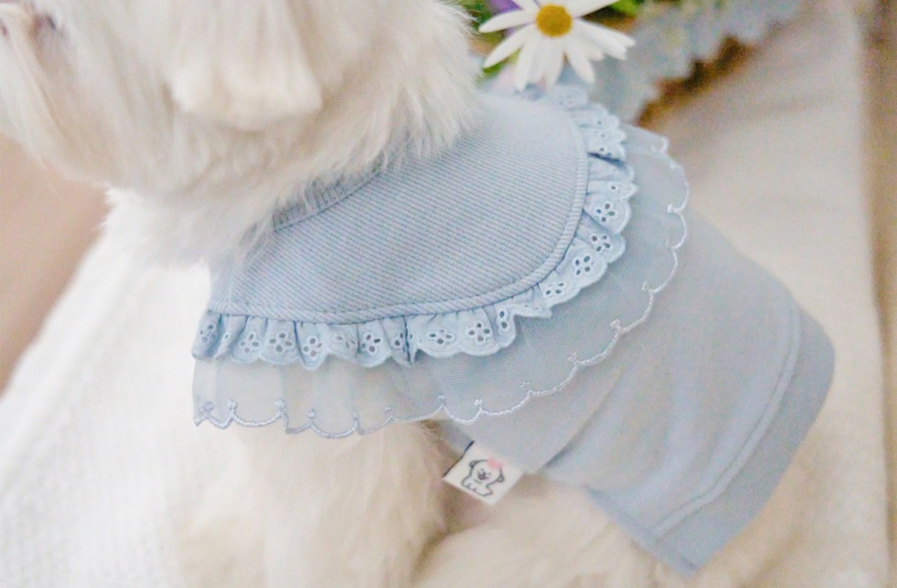 即納【MYLITTLEDOG】Blossom Sweatshirt (blue)