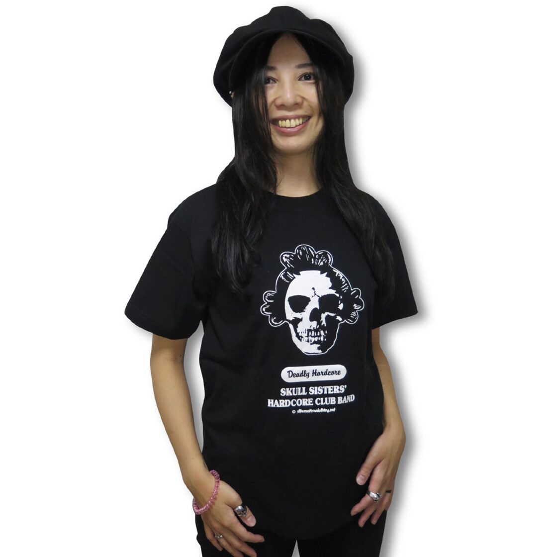スカル姉さんのハードコア・クラブ・バンド 半袖 Tシャツ ドクロ 