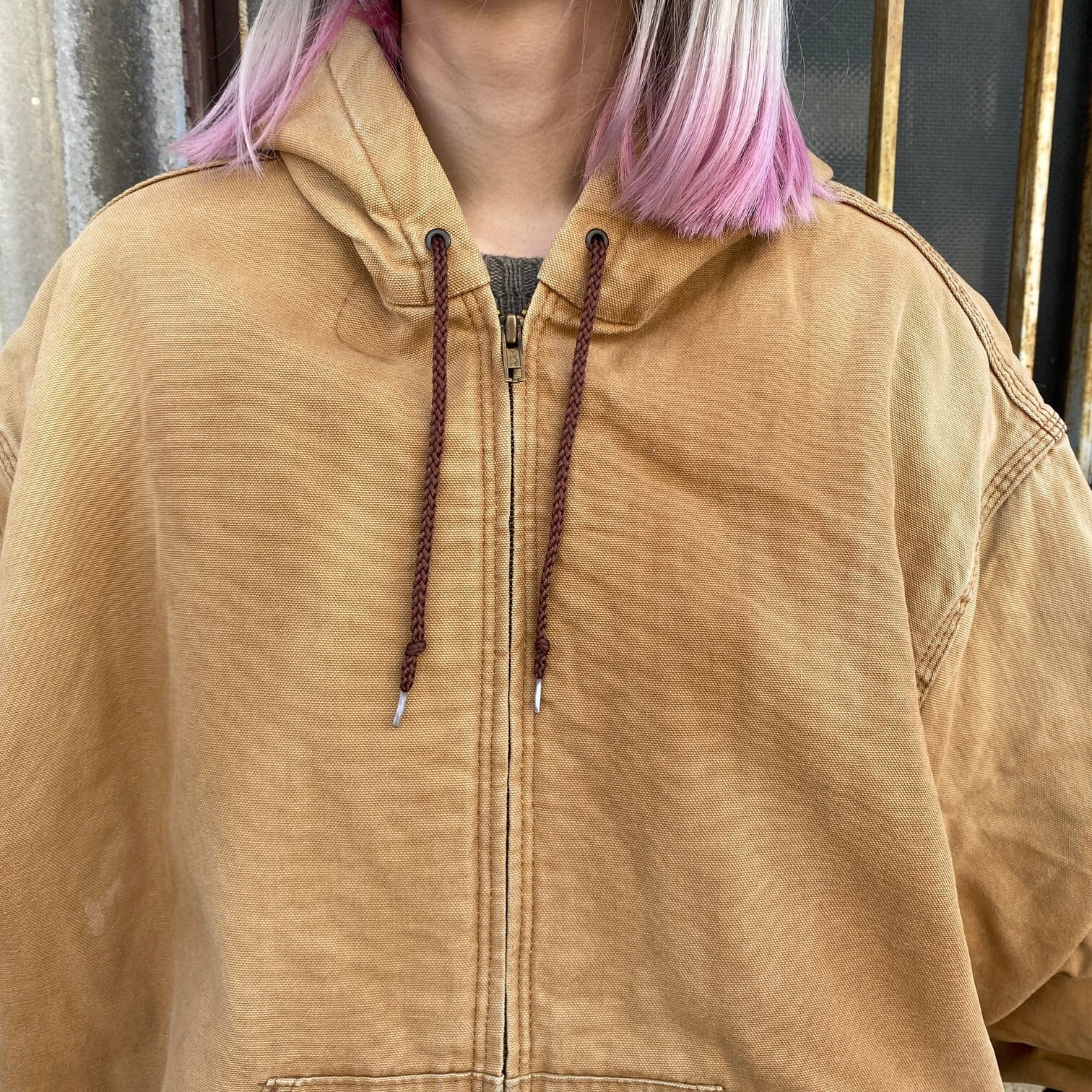 ディッキーズ ダックパーカー アクティブジャケット オーバーサイズ 2XL Dickies ディッキーズ アクティブジャケット型 ダック地 フルジップ