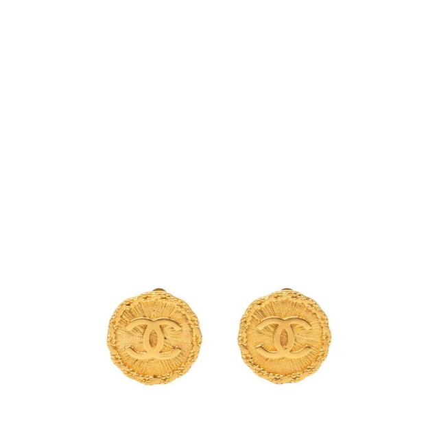 シャネル ココマーク ヴィンテージ イヤリング 95A ゴールド メッキ レディース CHANEL 【中古】