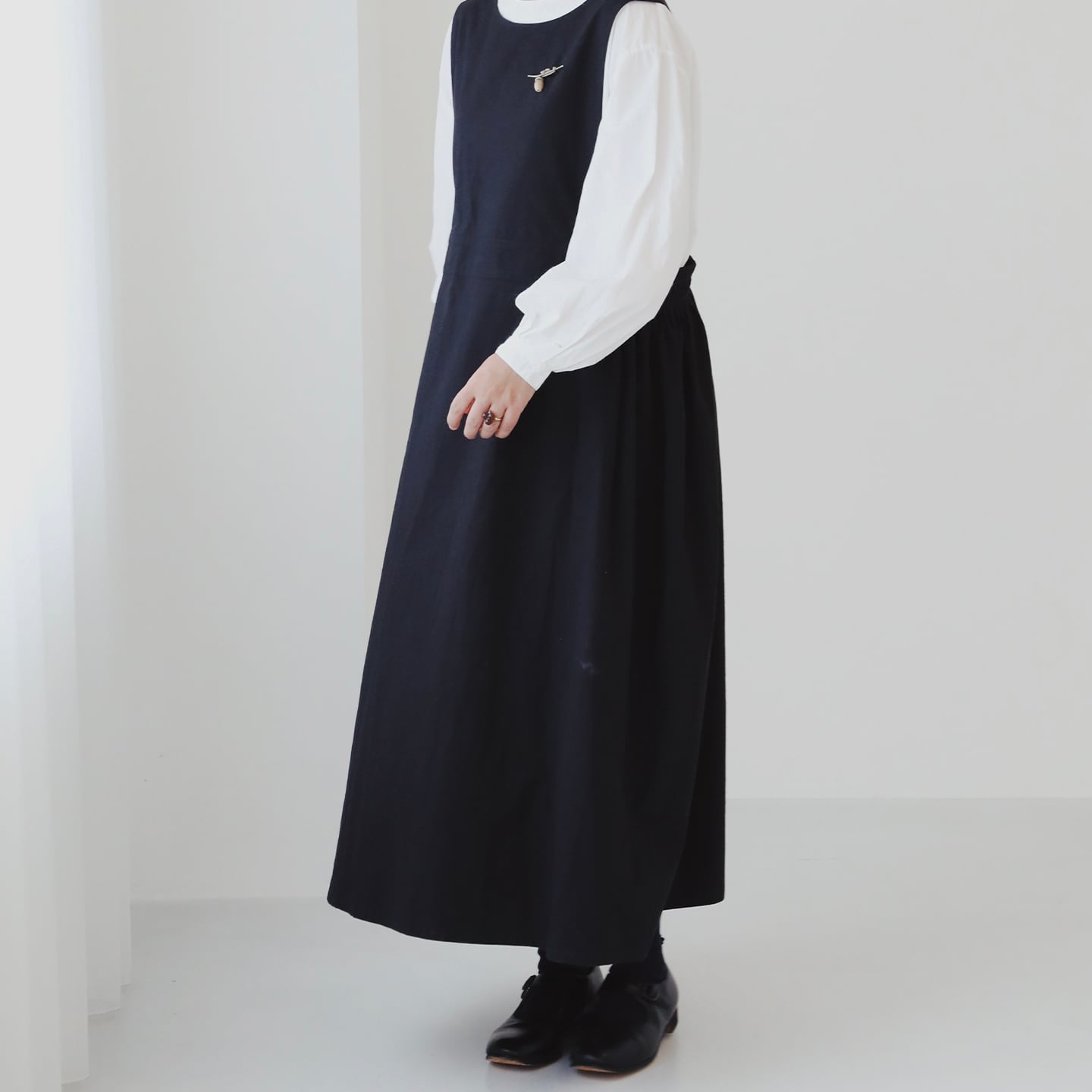 dookkara 前後に黒の波模様が入ったワンピース | dookkara
