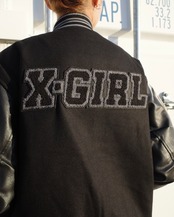 【X-girl】COLLEGE LOGO STADIUM JUMPER【エックスガール】