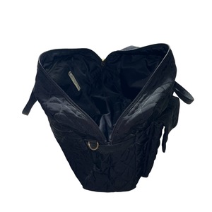 vintage SONIA RYKIEL black quilting nylon boston bag