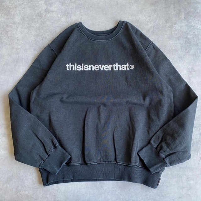 thisisneverthat ネバザ スウェット ロゴ刺繍 黒 L 13787