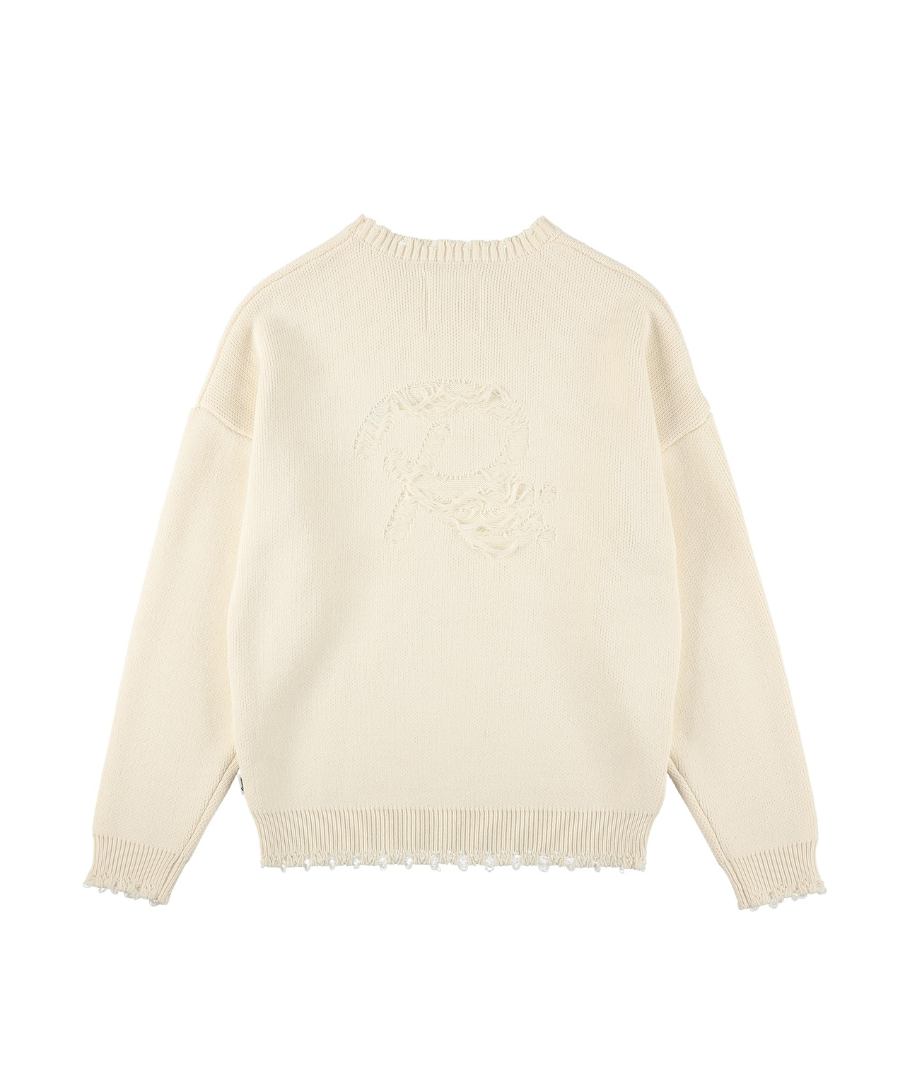 【#Re:room】DAMAGE Re:ICON JACQUARD CREW KNIT［REK153］