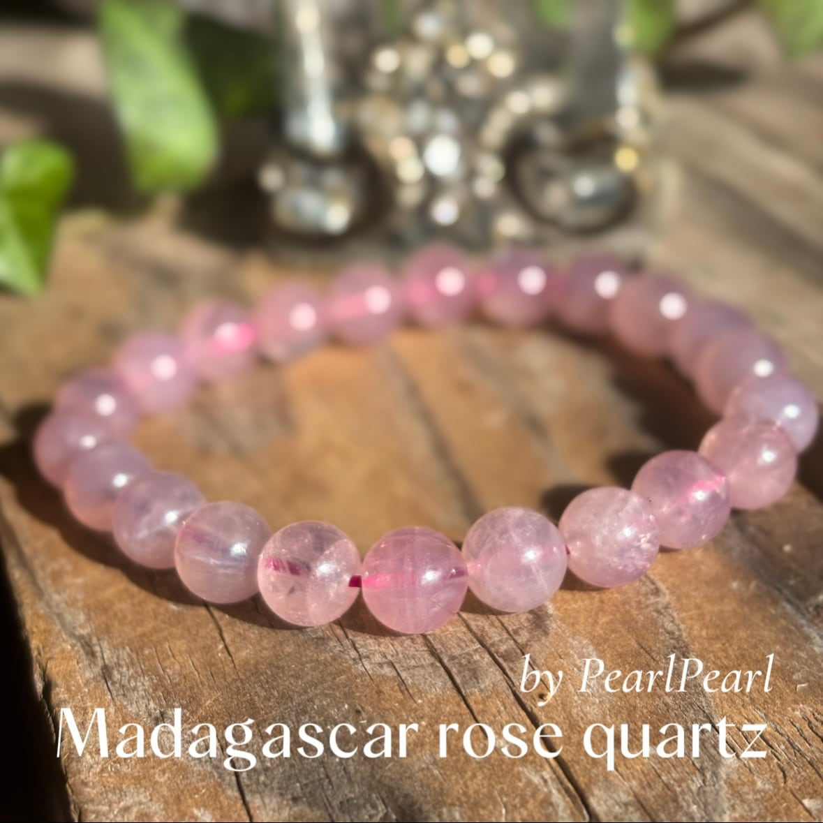 マダガスカル産ローズクォーツブレスレット | 大阪梅田、中崎町の淡水