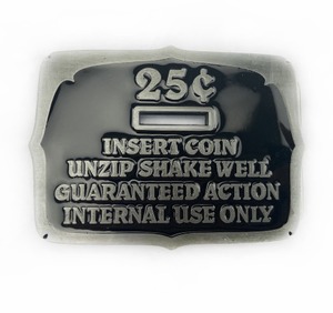 Retro coin insertion slot belt buckle
