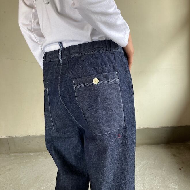 快晴堂 レディース メンズ パンツ ステッチ沢山パンツ HAYATE デュアル