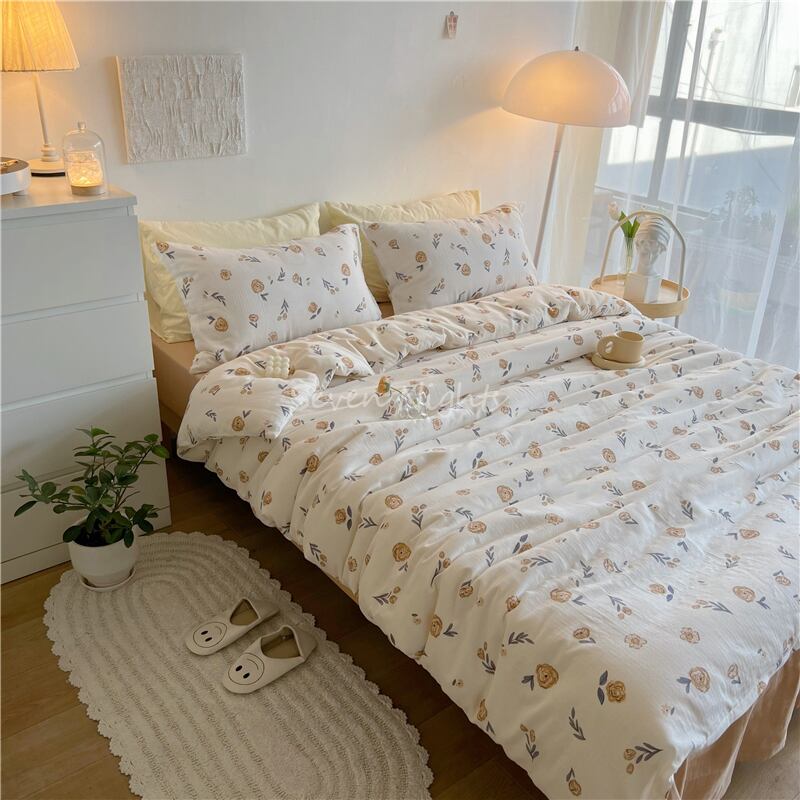 【SHEETSET】花柄リネンセット ベッドカバー