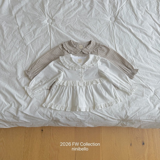 【取寄】ninibello｜wendy collar blouse｜ウェンディカラーブラウス｜XS-2XL｜kids｜26 autumn