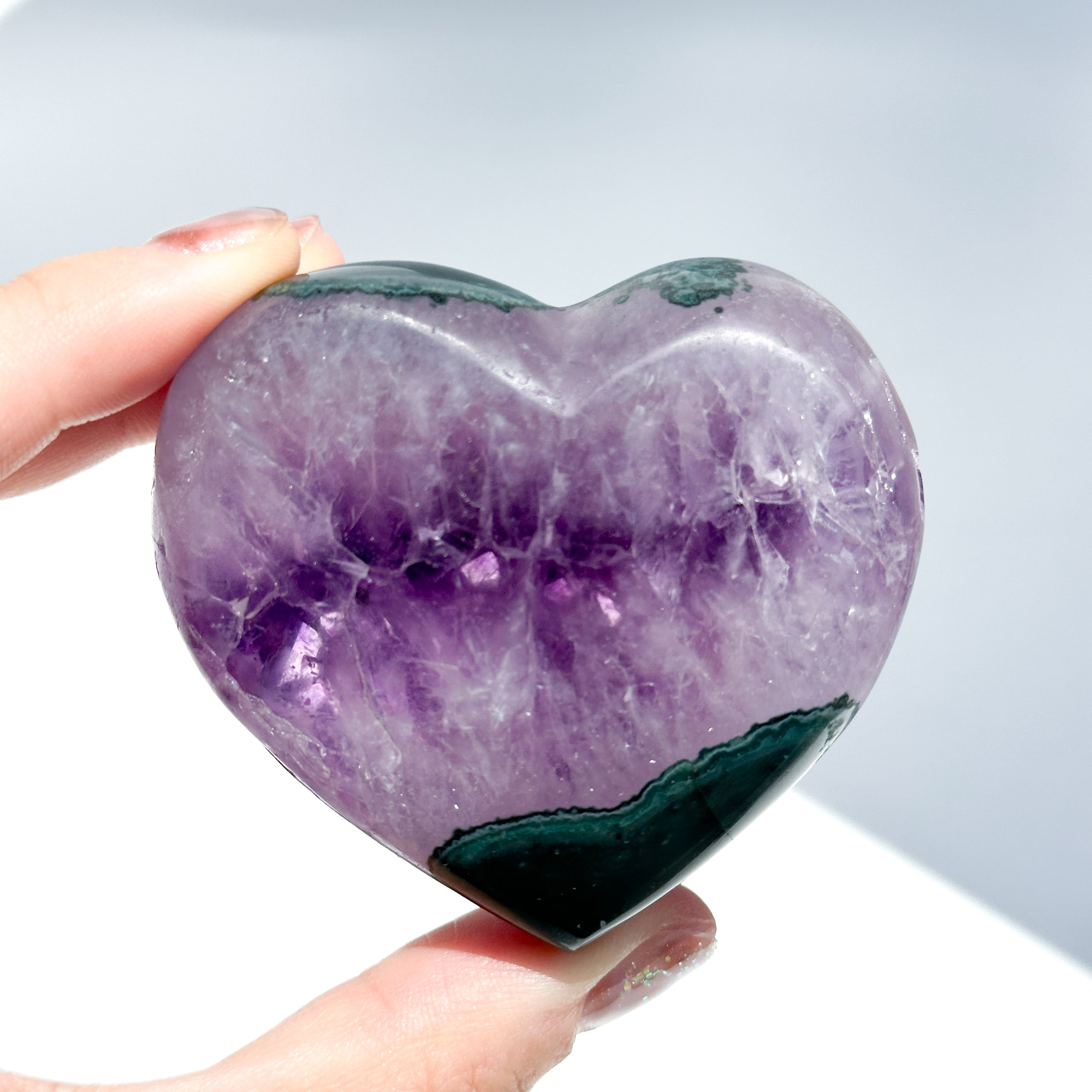 ウルグアイ産アメジスト ハート13◇ Amethyst ◇天然石・鉱石