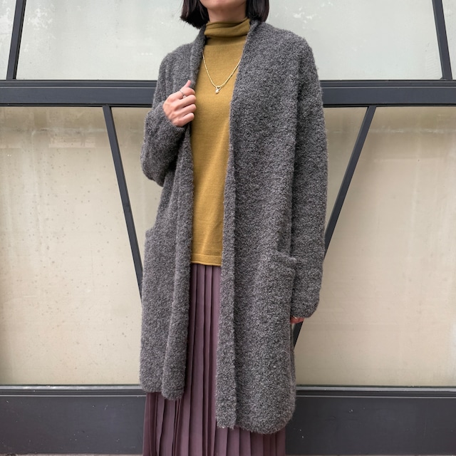 【先行予約※10%OFF】アルパカブークレーコーディガン