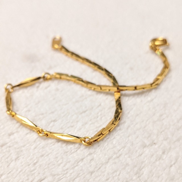 vintage bracelet gold-twist chains