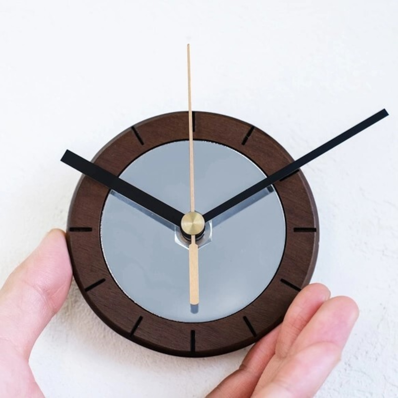 ちいさな掛け時計「銀河」/ウッド/黒針