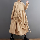 リボンデザイン シャツワンピース 00036