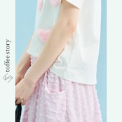 ハートを着こなす、 fluffy love Tシャツ《i0650》