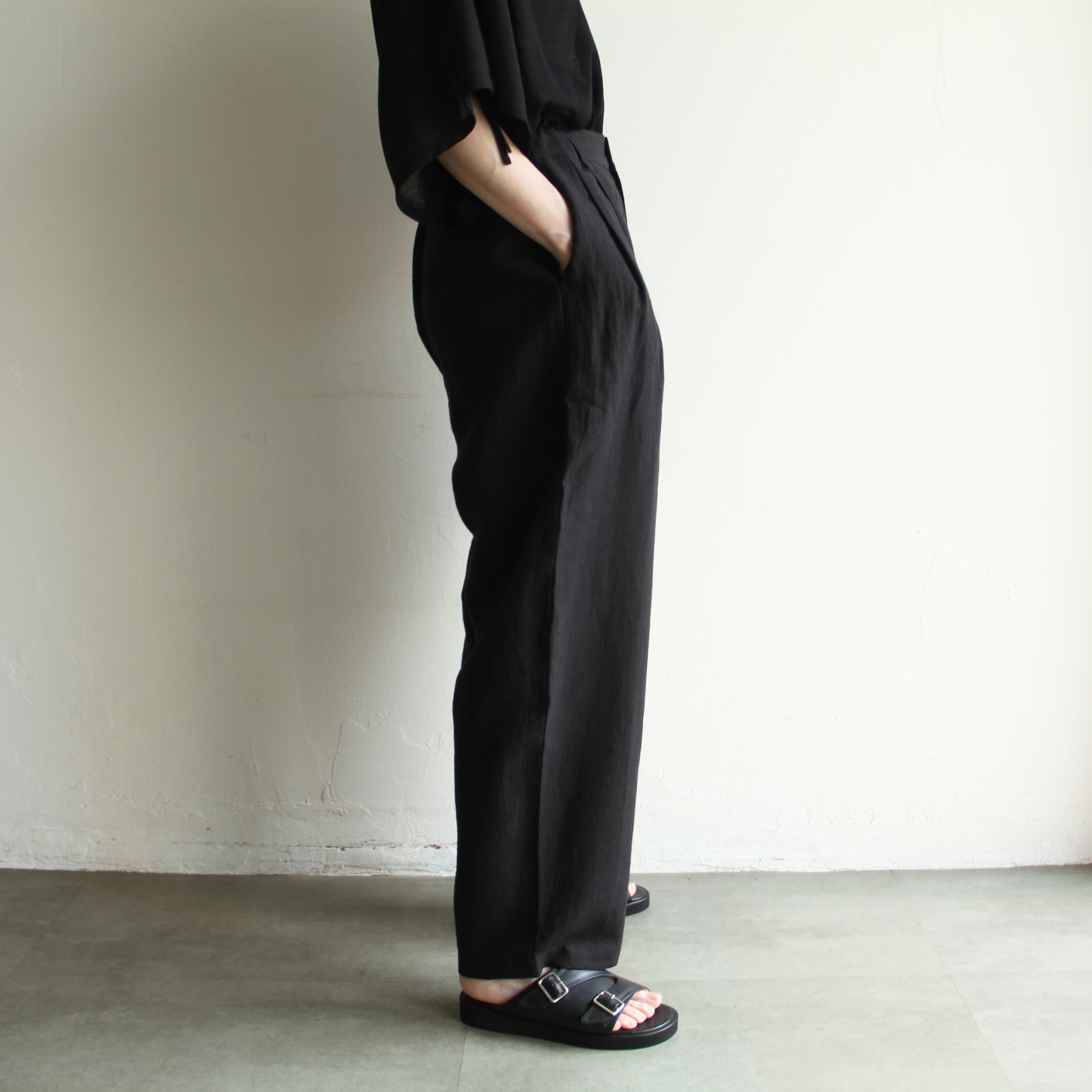 STILL BY HAND WM Linen wide pants | Terminal