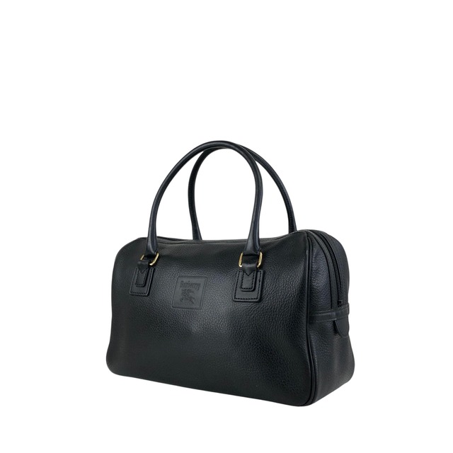 BURBERRY バーバリー ハンドバッグ ブラック ロゴ レザー ミニボストンバッグ vintage ヴィンテージ オールド ny3hki