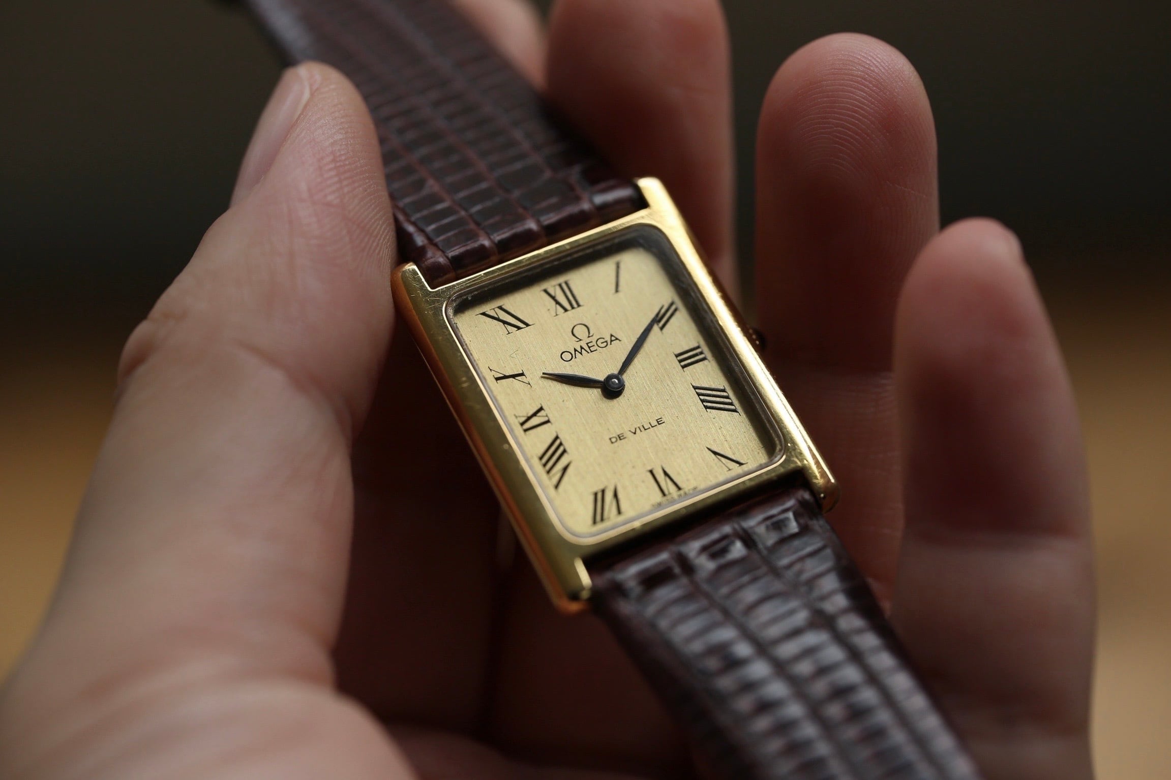 OMEGA】1975年製 デヴィル H型レクタンギュラー ローマンインデックス