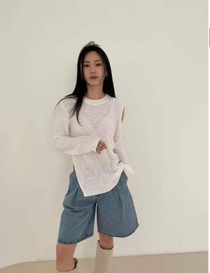 オープンショルダーニット　AJ1079−2301