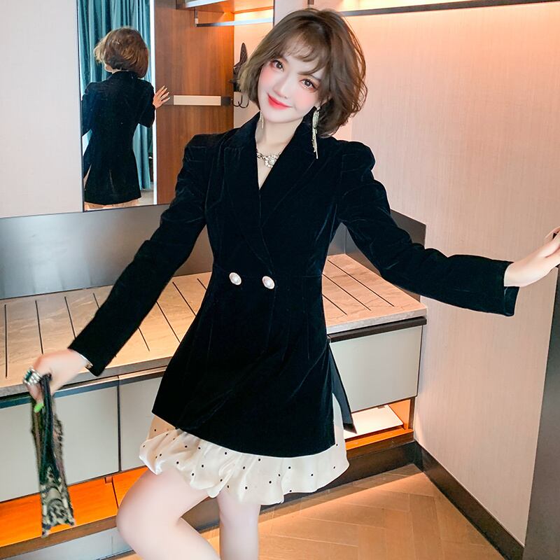 水玉スカート ウェストドレス ふわふわ ステッチ MIUCO46847567705