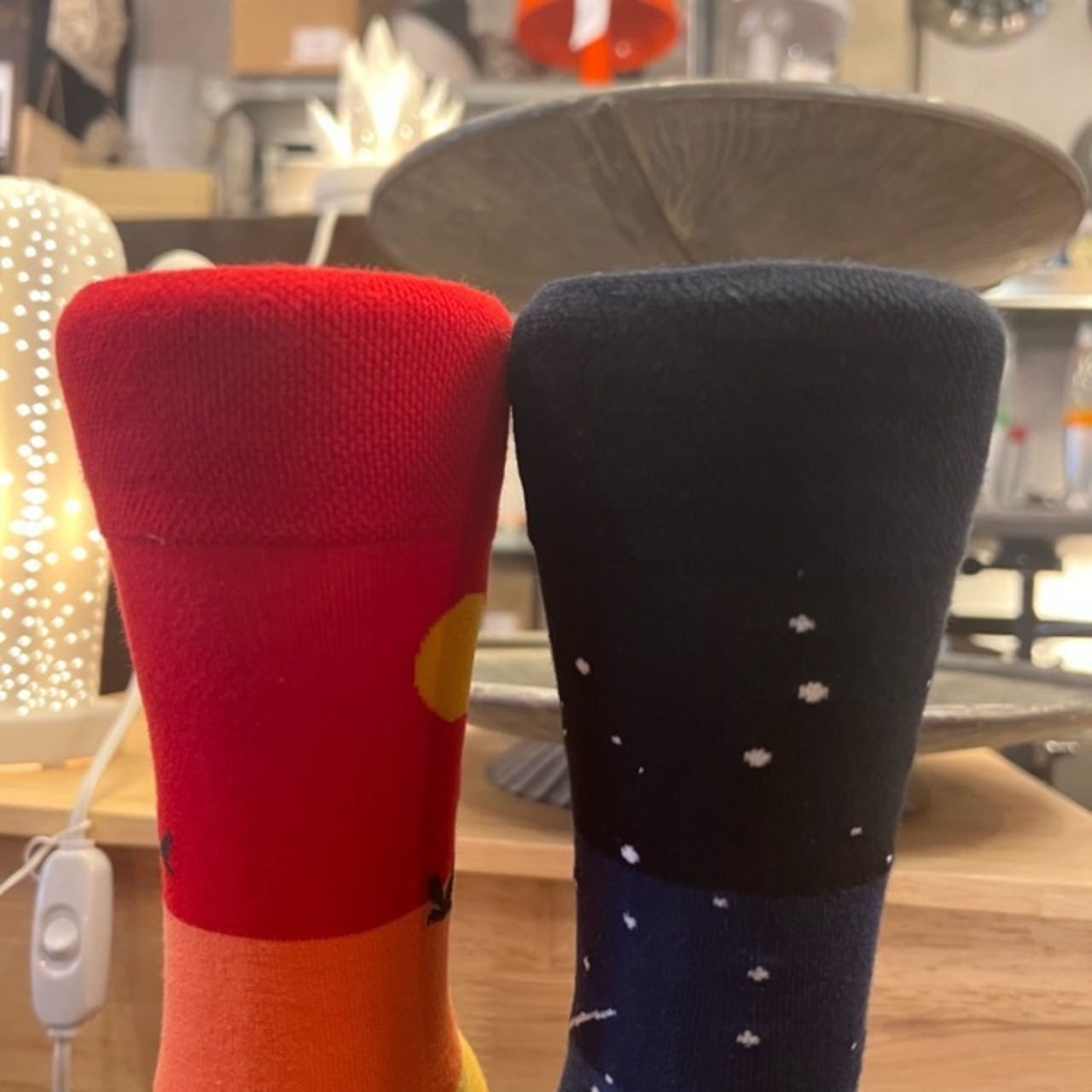 TOPANGA SOCKS Lady's　Sunset night view asymmetry socks 　夕焼け　夜景　アシンメトリーソックス　　靴下