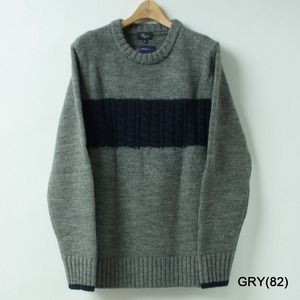 ハリス HARRISS SHEPLEY YARNSブリティッシュウールナヴァルクルーニット(HN222-04403)全4色