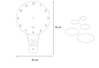 人気特価激安 かわいい ウサギ うさぎ モチーフ 気球 パステルカラー 壁 クロック Clock インテリア 時計 子供部屋 ブラウン グリーン ブルー ピンク 掛け時計 Drmchughpsych Com