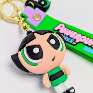 【 The Powerpuff Girls ( パワーパフガールズ ) 】 3D Rubber KeyHolder / 3Dラバーキーホルダー〚アメリカン雑貨 アメトイ〛
