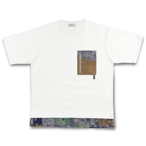 BANDANA POCKET T-SHIRTS(White)