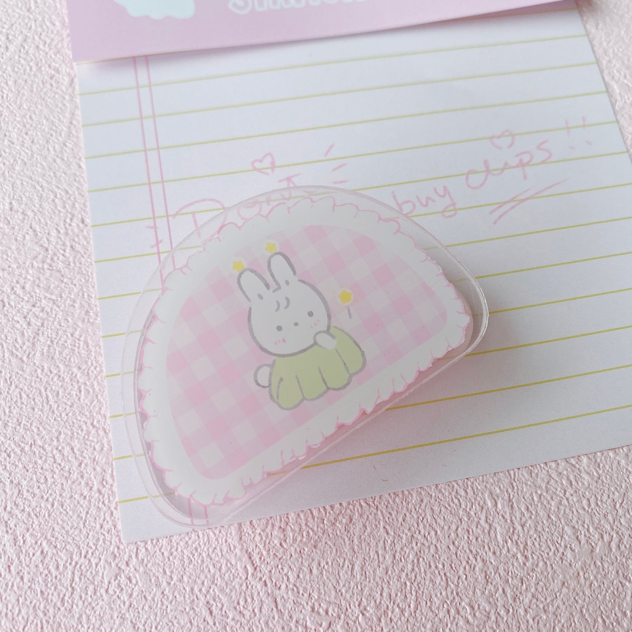 バレエうさぎのアクリルクリップ(ふりふりピンク)