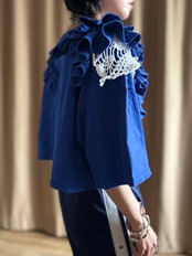 structured frill blue remake t-shirt-5265-6