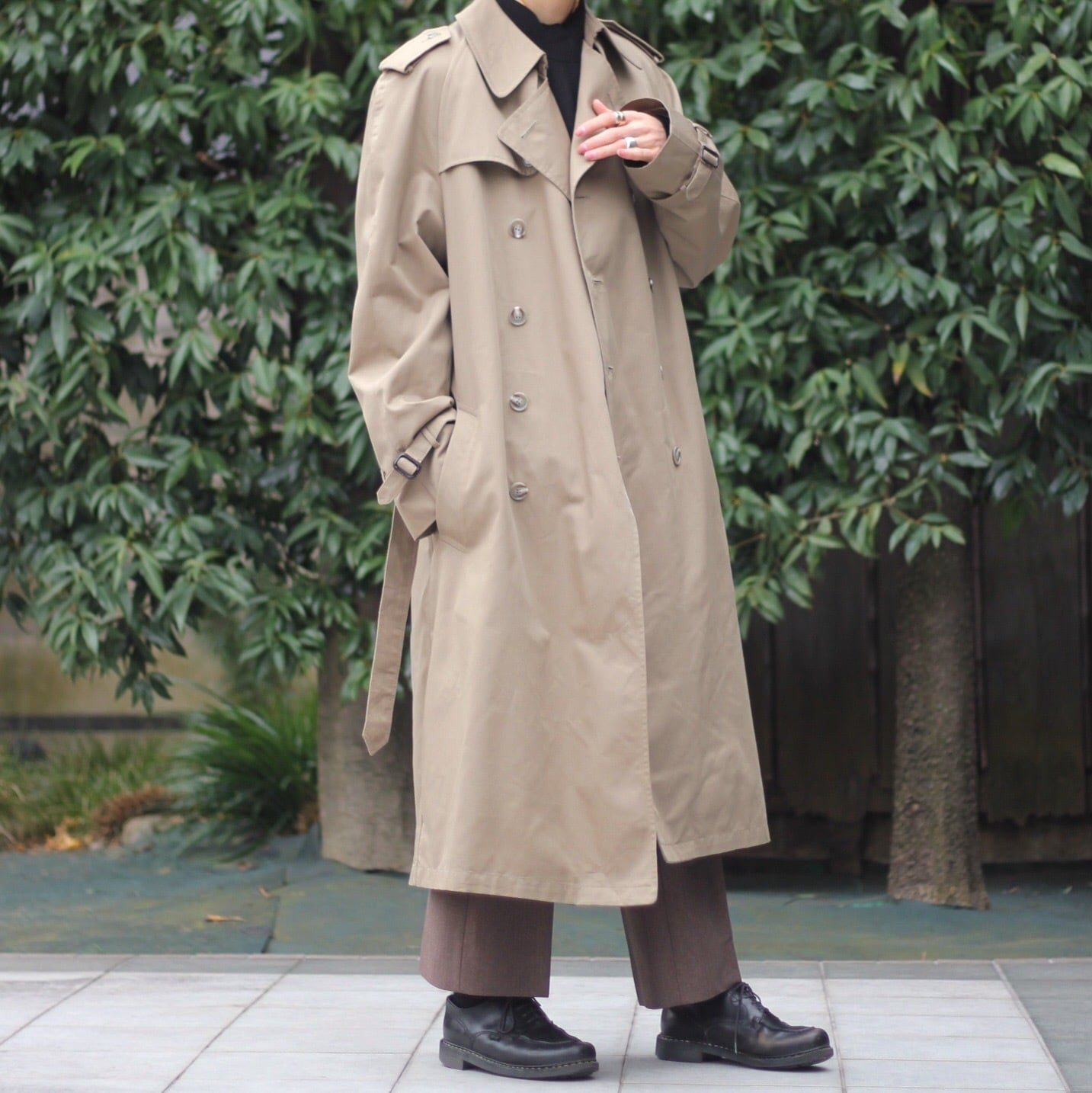 Christian Dior Monsieur コットンギャバジン着脱可ライナー付き  