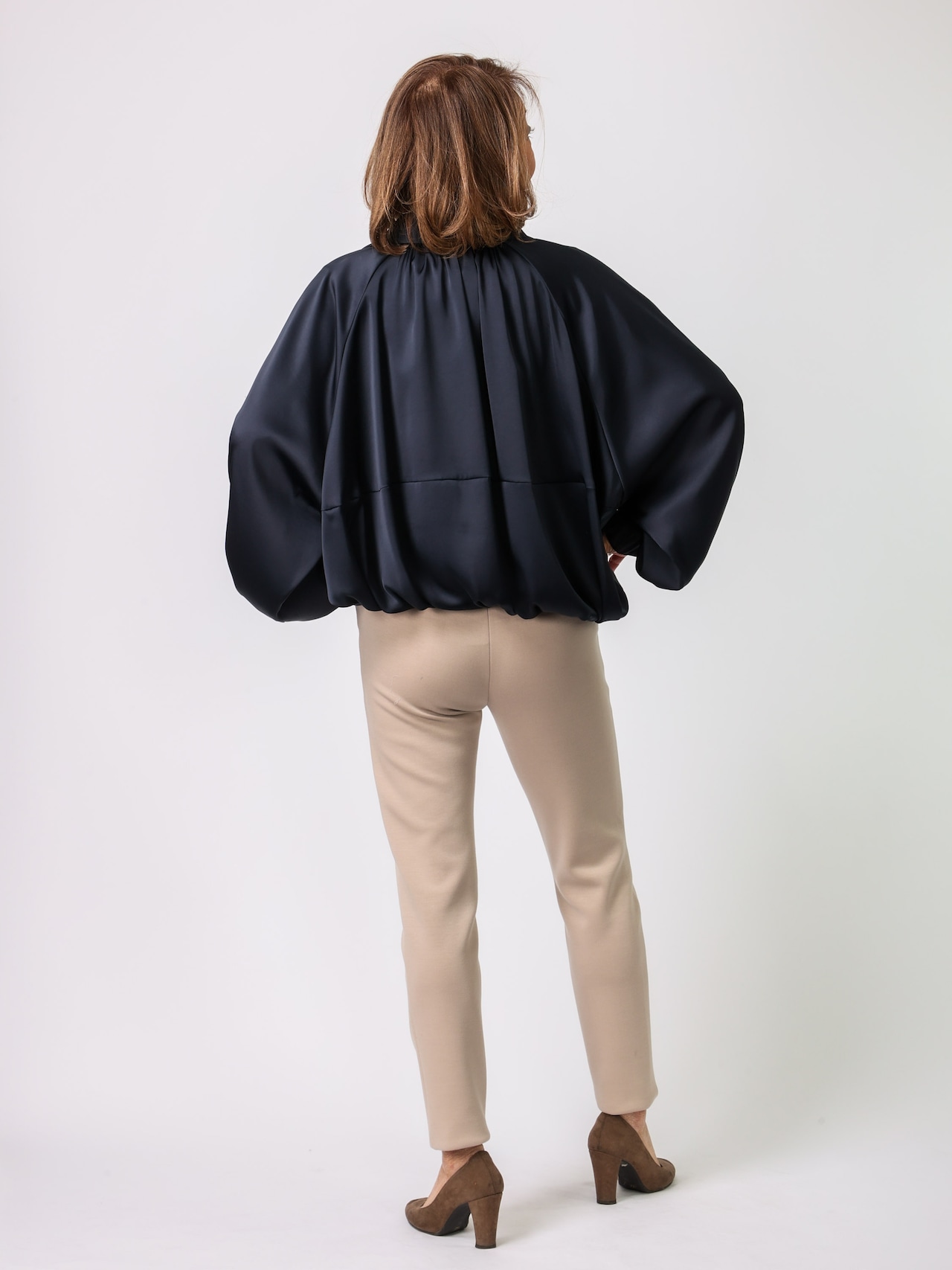 ヴィンテージサテン衿付きブルゾン(BRAHMIN)