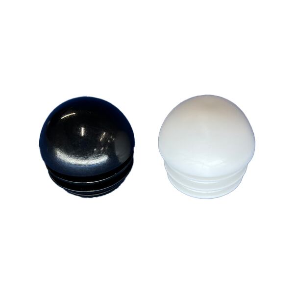 丸パイプ用半丸中栓 外径38.1mmパイプ用 100個セット 肉厚1.2～1.6mm ceg 丸パイプの中にはめこむタイプ 黒 白 樹脂 プラスチック 202-10075　 (※合計9千円未満は別途送料が必要・個人宅配送不可) 丸パイプ端部用半丸中栓　樹脂製