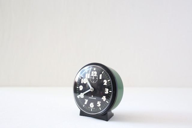 ドイツ アンティーク ヴィンテージ JUNGHANS ユンハンス 目覚まし時計（ブラック×グリーン） N-05181